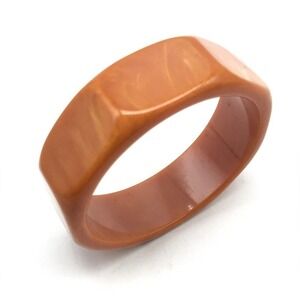 Vintage Chunky Octagon Shaped Bakelite Bangle Bracelet 8"